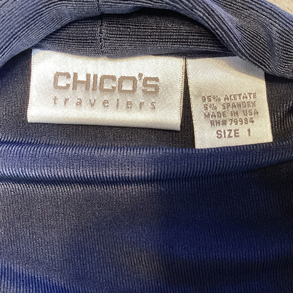 Chico's Travelers Cardigan Sz M Black EUC Wrinkle Resistant Open Front Office - Picture 5 of 6